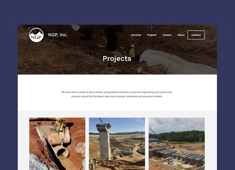 construction company case studies page