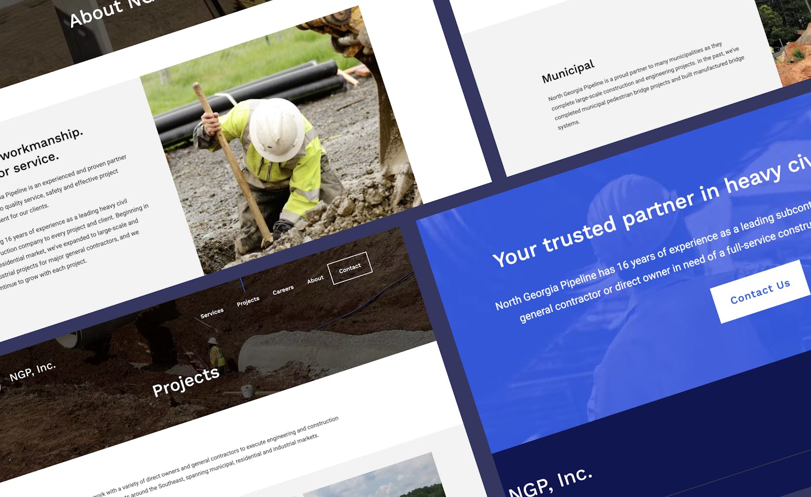 Website design for concrete construction company