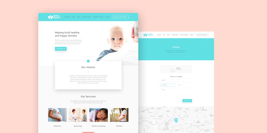 Website design for Birth & Beyond