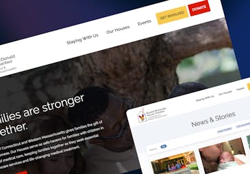 Website design for Ronald McDonald House Charities